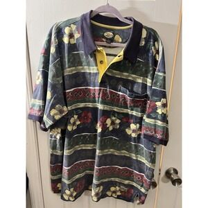 Vintage TOMMY BAHAMA Men's 100% Cotton Short Sleeve Polo Shirt Size XXL